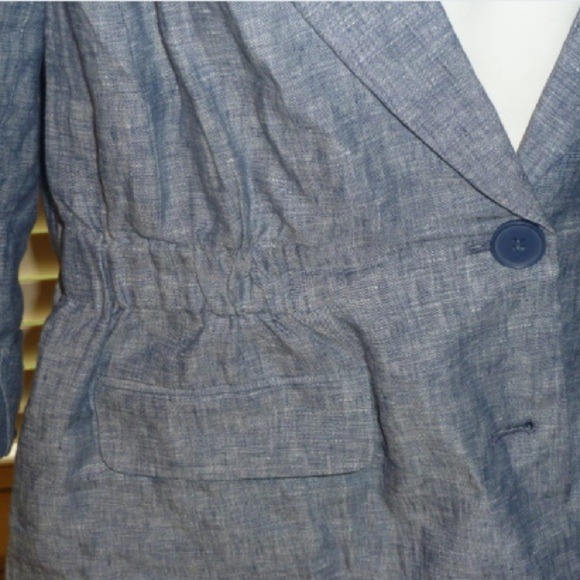 NWOT Blue linen blazer - Picture 2 of 2